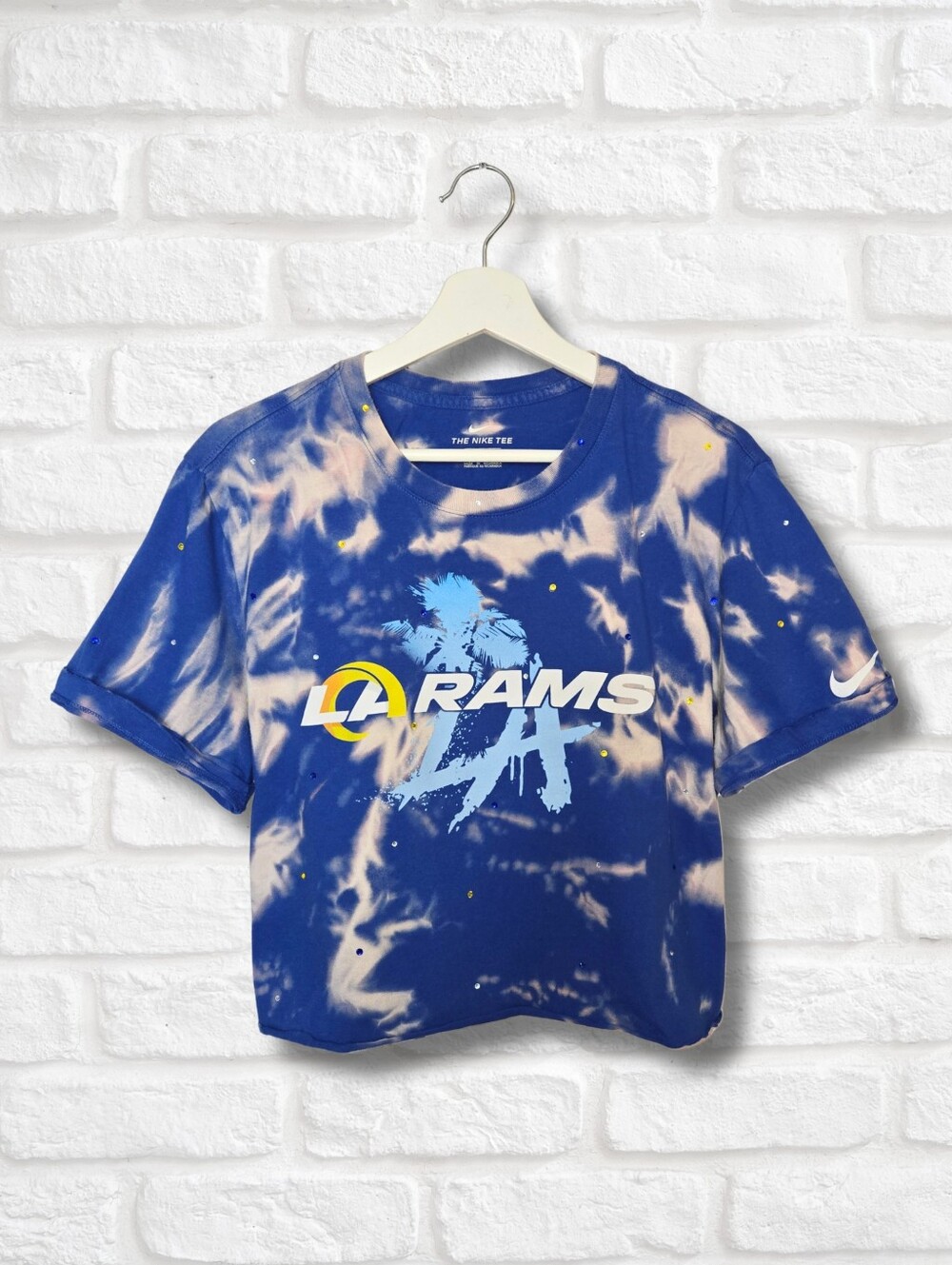 Los Angeles Rams Crop Top W/Rhinestones